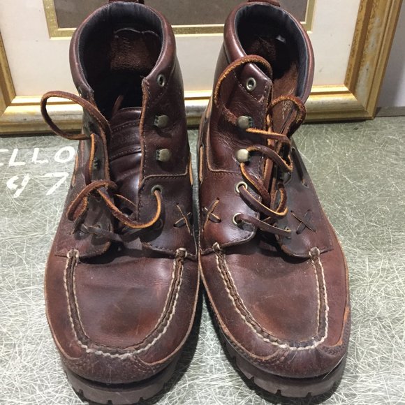 VINTAGE POLO SPORTS LEATHER BOAT BOOTS SIZE 9D - Picture 7 of 13